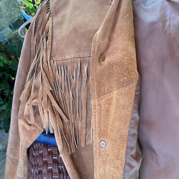 Leather Gallery Vintage 💯 Leather FringedCowboy Jacket Sz Small Men’s Authentic - Picture 16 of 16